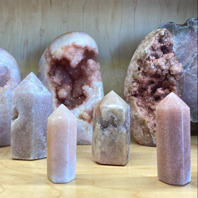 Pink Amethyst Towers and Freeforms